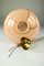 Art Deco Rod Pendant Lamp in Pink Marbled Glass & Brass, 1930s 10