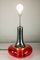 Vintage Floor Lamp with Glass Base in Raspberry from Doria Leuchten, 1960s 4