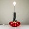 Vintage Floor Lamp with Glass Base in Raspberry from Doria Leuchten, 1960s 1