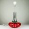 Vintage Floor Lamp with Glass Base in Raspberry from Doria Leuchten, 1960s 2