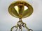 Art Nouveau Ceiling Lamp in Polished Brass 5