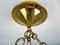 Art Nouveau Ceiling Lamp in Polished Brass, Image 5