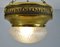 Lampada da soffitto Art Nouveau in ottone lucidato, Immagine 7
