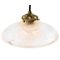 Vintage Industrial Glass Pendant Lamp from Holophane 3