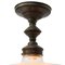 Vintage Industrial Glass Flushmount Ceiling Lamp from Holophane, Image 5