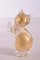Vintage Murano Glass Cat with Gold Accents, Image 2