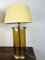 Vintage Coffee Container Table Lamps in Yellow Glass and Brass, Set of 2 7