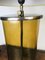 Vintage Coffee Container Table Lamps in Yellow Glass and Brass, Set of 2, Image 9