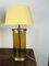 Vintage Coffee Container Table Lamps in Yellow Glass and Brass, Set of 2 11
