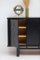 Decorative Black Cabinet with Patterned Doors 2