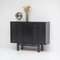 Decorative Black Cabinet with Patterned Doors 11