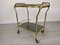 Vintage Gold Brass Bar Cart, 1960s 1