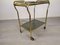 Vintage Gold Brass Bar Cart, 1960s 6