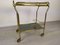 Vintage Gold Brass Bar Cart, 1960s, Image 4