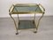 Vintage Gold Brass Bar Cart, 1960s, Image 3