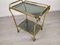 Vintage Gold Brass Bar Cart, 1960s 2