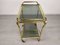 Vintage Gold Brass Bar Cart, 1960s 5