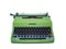 Minzgrüne Vintage Lettera 32 Schreibmaschine mit Etui, Anleitungen & Reinigungsset von Marcello Nizzoli für Olivetti 1