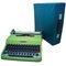 Minzgrüne Vintage Lettera 32 Schreibmaschine mit Etui, Anleitungen & Reinigungsset von Marcello Nizzoli für Olivetti 3