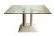 Postmodern Industrial Stainless Steel Tube and Diamond Chequer Pattern Table with a Glass Top, 1990s 2