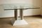 Postmodern Industrial Stainless Steel Tube and Diamond Chequer Pattern Table with a Glass Top, 1990s, Image 4