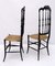 Italian Chiavari Chairs with High Backs by Gaetano Descalzi, 1950s, Set of 2 2