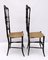 Italian Chiavari Chairs with High Backs by Gaetano Descalzi, 1950s, Set of 2 4