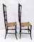 Italian Chiavari Chairs with High Backs by Gaetano Descalzi, 1950s, Set of 2, Image 4