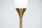 Brass and Glass Floor Lamp, 1980s 4