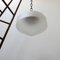 Antique German Etched Glass and Brass Conical Pendant Light 4