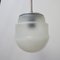 Small Mid-Century Two-Tone Opaline and White Glass Pendant Lamp 6