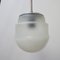 Small Mid-Century Two-Tone Opaline and White Glass Pendant Lamp, Image 6