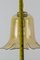 Vintage Bell-Shaped Glass and Brass Pendant Lamp 15