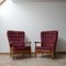Mid-Century Oak Edouard Armchairs by Guillerme et Chambron, Set of 2 12
