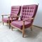 Mid-Century Oak Edouard Armchairs by Guillerme et Chambron, Set of 2 16