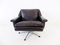 Esa 802 Black Leather Armchair by Werner Langenfeld 2