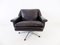 Esa 802 Black Leather Armchair by Werner Langenfeld, Image 2