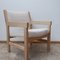 Mid-Century Blonde Oak Armchairs by Hans J Wegner, Set of 2 7