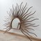 Large Mid-Century Brass Sunburst Mirror, Image 7