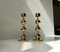 24-Carat Gold-Plated Teardrop Candlesticks by Hugo Asmussen, 1970s, Set of 2 1