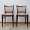 French Art Deco Cord Side Chairs, Set of 2 1