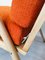 Orangefarbener Boomerang Armlehnsessel von TON, 1960er 6