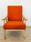 Fauteuil Boomerang Orange de TON, 1960s 9