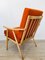 Orange Boomerang Armchair from TON, 1960s 5