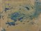 Composition Dora Maar, Turquoise Abstraite, Huile sur Papier, 1950 2