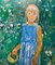 Gleb Savinov, Little Girl in the Garden Flowers, 1990s 3