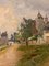 Paul Lecomte, Village au Bord de la Rivière Impressionnisme, France, 1880 5