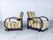 Sillones reclinables Art Déco de madera curvada, años 30. Juego de 2, Imagen 24