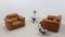 DS 101 Leather Armchairs from De Sede, 1970s, Set of 2 3
