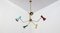 Brass 5-Arm Chandelier from Stilnovo, 1950s, Image 3